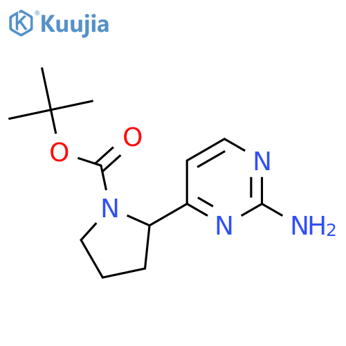 2-(2-Amino-pyrimidin-4-yl)-pyrrolidine-1-carboxylic Acid tert-Butyl Ester structure