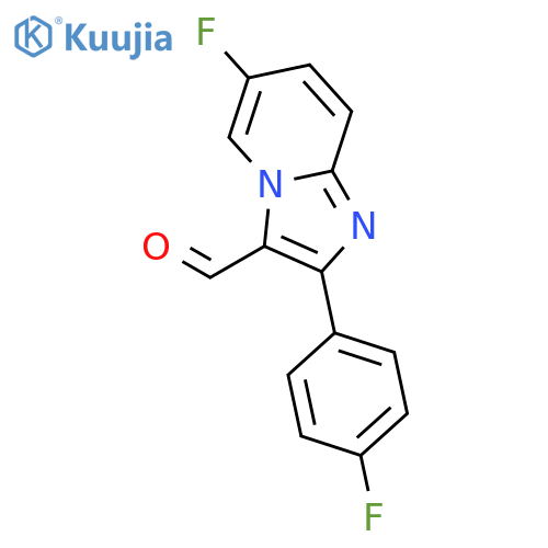 6-fluoro-2-(4-fluorophenyl)imidazo[1,2-a]pyridine-3-carbaldehyde structure