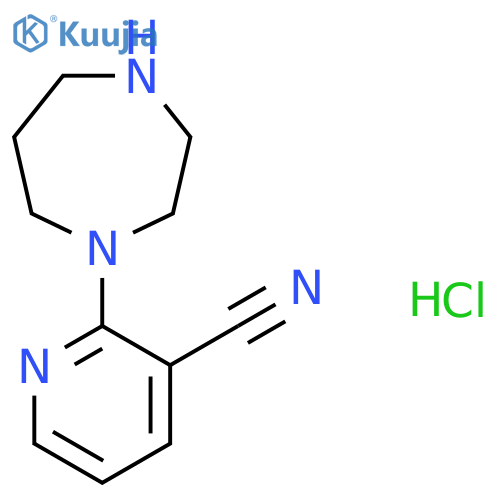 2-(1,4-Diazepan-1-yl)pyridine-3-carbonitrile hydrochloride structure