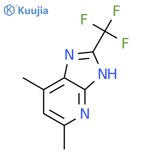 5,7-dimethyl-2-(trifluoromethyl)-3H-Imidazo[4,5-b]pyridine structure