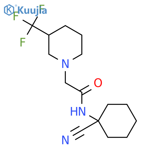 N-(1-cyanocyclohexyl)-2-[3-(trifluoromethyl)piperidin-1-yl]acetamide structure
