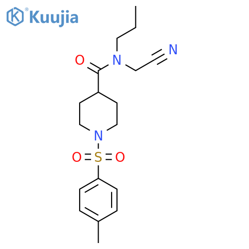 N-(cyanomethyl)-1-(4-methylbenzenesulfonyl)-N-propylpiperidine-4-carboxamide structure