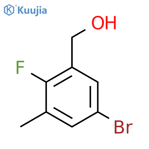 5-Bromo-2-fluoro-3-methylbenzyl alcohol structure