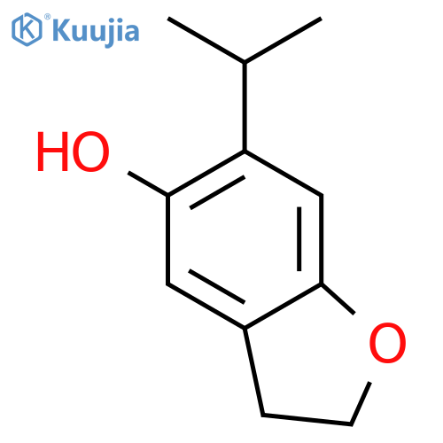 6-isopropyl-2,3-dihydrobenzofuran-5-ol structure