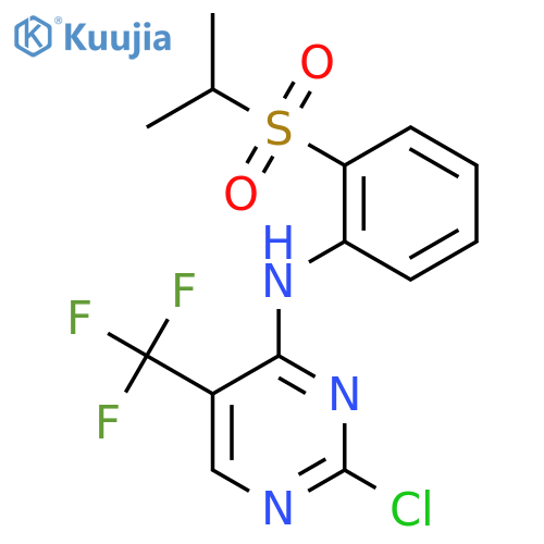 2-Chloro-N-(2-(isopropylsulfonyl)phenyl)-5-(trifluoromethyl)pyrimidin-4-amine structure