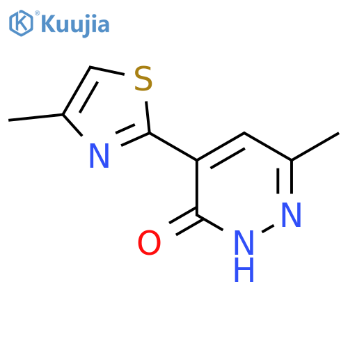 6-Methyl-4-(4-methyl-1,3-thiazol-2-yl)-2,3-dihydropyridazin-3-one structure