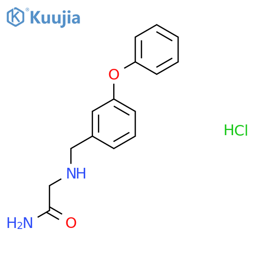 2-{[(3-Phenoxyphenyl)methyl]amino}acetamide hydrochloride structure
