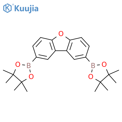 2,8-Bis(4,4.5,5-tetramethyl-1.3.2-dioxaborolan-2-yl)dibenzob.dfuran structure