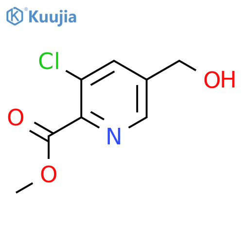 Methyl 3-chloro-5-(hydroxymethyl)-2-pyridinecarboxylate structure