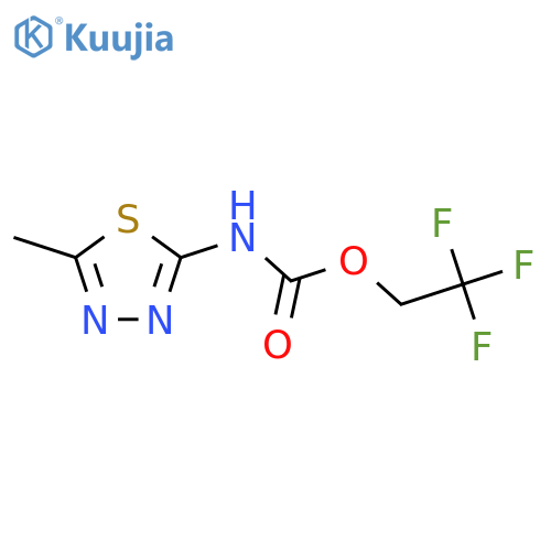 2,2,2-Trifluoroethyl N-(5-methyl-1,3,4-thiadiazol-2-yl)carbamate structure