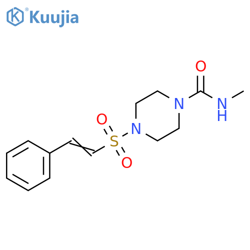 N-Methyl-4-[(2-phenylethenyl)sulfonyl]-1-piperazinecarboxamide structure