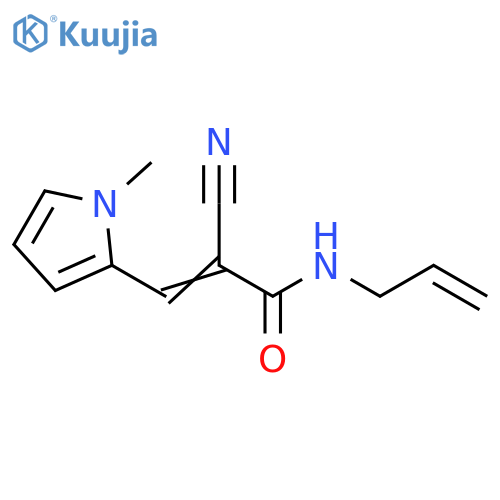 2-cyano-3-(1-methyl-1H-pyrrol-2-yl)-N-(prop-2-en-1-yl)prop-2-enamide structure