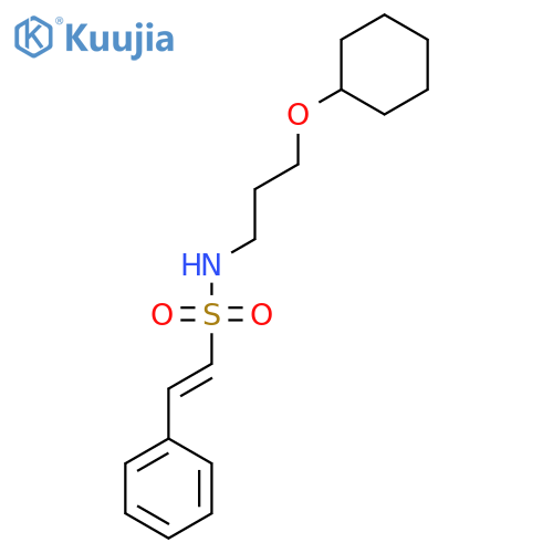 N-[3-(cyclohexyloxy)propyl]-2-phenylethene-1-sulfonamide structure