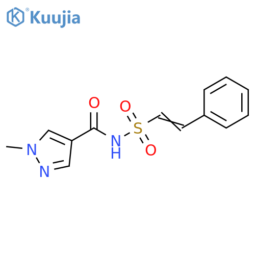 1-methyl-N-(2-phenylethenesulfonyl)-1H-pyrazole-4-carboxamide structure