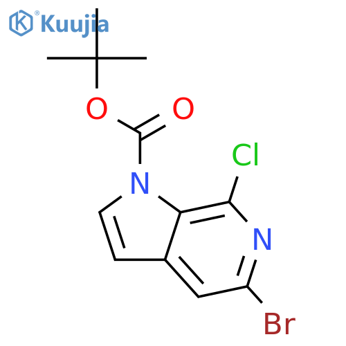 tert-Butyl 5-Bromo-7-chloro-1H-pyrrolo-2,3-cpyridine-1-carboxylate structure