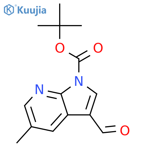 tert-Butyl 3-Formyl-5-methyl-1H-pyrrolo2,3-bpyridine-1-carboxylate structure