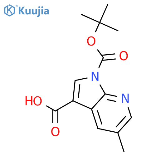 1-(tert-Butoxycarbonyl)-5-methyl-1H-pyrrolo2,3-bpyridine-3-carboxylic Acid structure