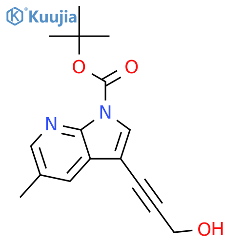 tert-Butyl 3-(3-Hydroxyprop-1-ynyl)-5-methyl-1H-pyrrolo2,3-bpyridine-1-carboxylate structure