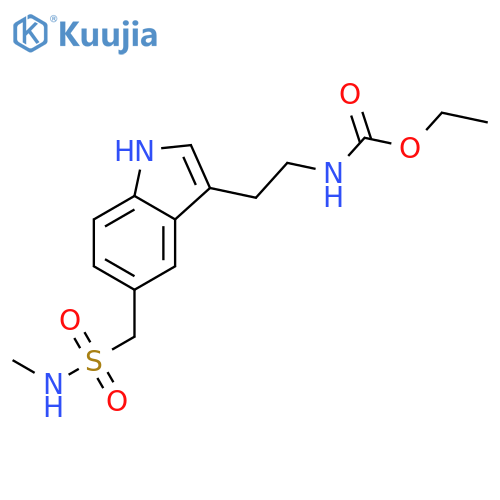 ethyl [2-[5-[[(methylamino)sulphonyl]methyl]-1H-indol-3-yl]ethyl]carbamate structure