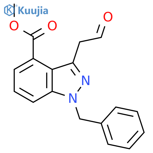 methyl 1-benzyl-3-(2-oxoethyl)-1H-indazole-4-carboxylate structure