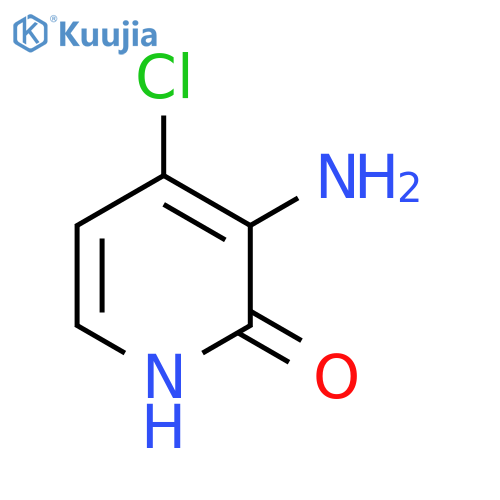 3-Amino-4-chloropyridin-2-OL structure