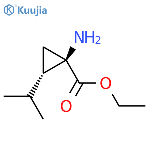 rac-ethyl (1R,2S)-1-amino-2-(propan-2-yl)cyclopropane-1-carboxylate structure