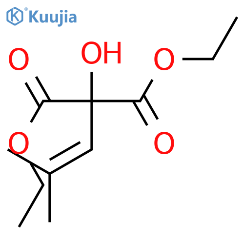 Propanedioic acid, 2-hydroxy-2-(2-methyl-1-propen-1-yl)-, 1,3-diethyl ester structure