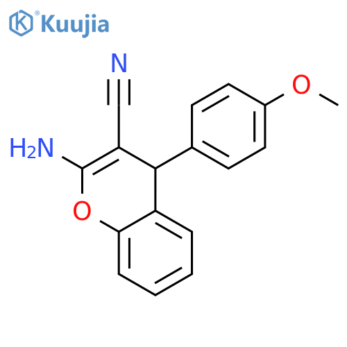 4H-1-Benzopyran-3-carbonitrile, 2-amino-4-(4-methoxyphenyl)- structure