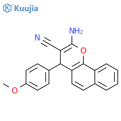 4H-Naphtho[1,2-b]pyran-3-carbonitrile, 2-amino-4-(4-methoxyphenyl)- structure