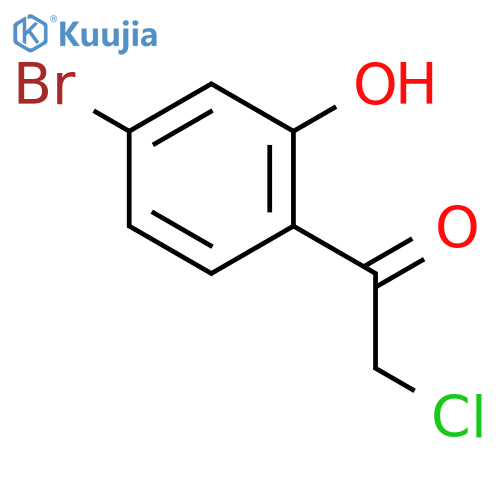 1-(4-bromo-2-hydroxyphenyl)-2-chloroethan-1-one structure