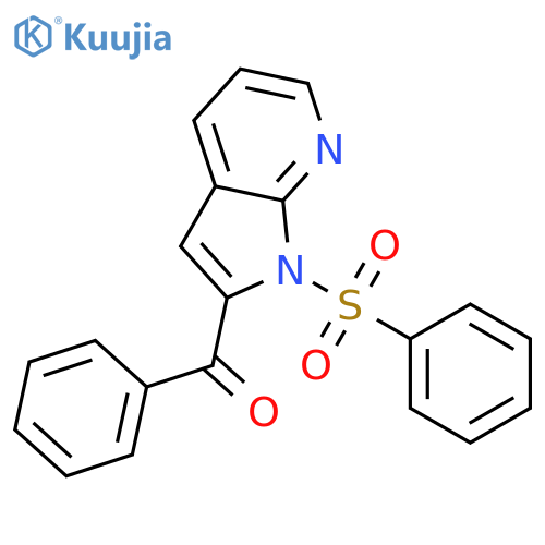 Phenyl(1-(phenylsulfonyl)-1H-pyrrolo2,3-bpyridin-2-yl)methanon structure