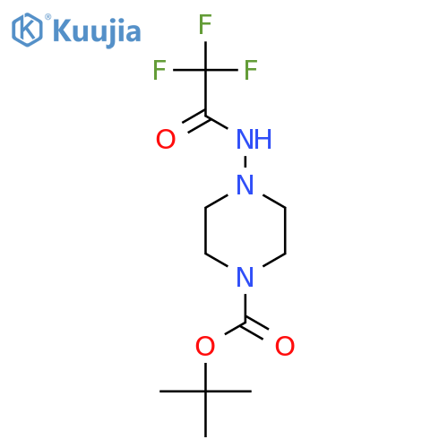 tert-Butyl 4-(2,2,2-trifluoroacetamido)piperazine-1-carboxylate structure