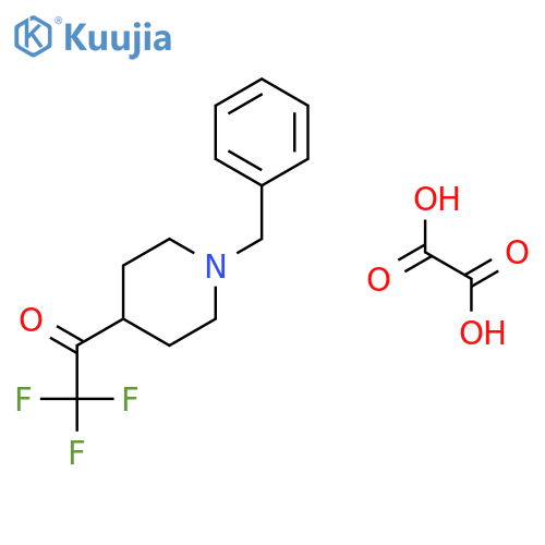 1-(1-Benzylpiperidin-4-yl)-2,2,2-trifluoroethanone oxalate structure