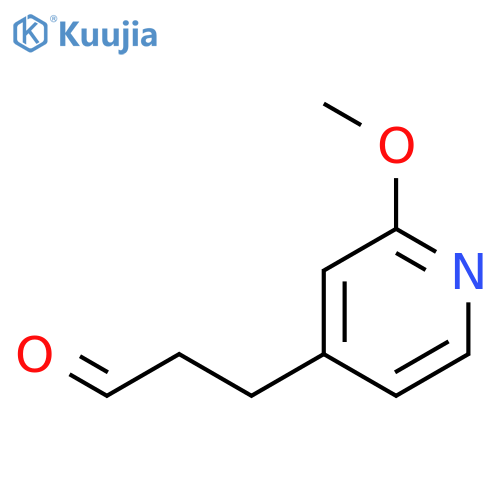 3-(2-methoxypyridin-4-yl)propanal structure