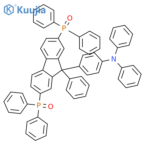 Benzenamine, 4-[2,7-bis(diphenylphosphinyl)-9-phenyl-9H-fluoren-9-yl]-N,N-diphenyl- structure