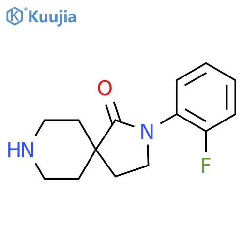 2-(2-Fluoro-phenyl)-2,8-diaza-spiro[4.5]decan-1-one structure