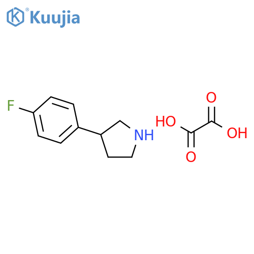 3-(4-fluorophenyl)pyrrolidine; oxalic acid structure