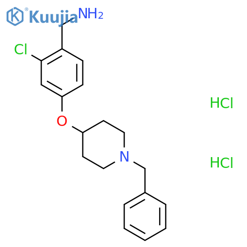 (4-(1-Benzylpiperidin-4-yloxy)-2-chlorophenyl)methanamine dihydrochloride structure