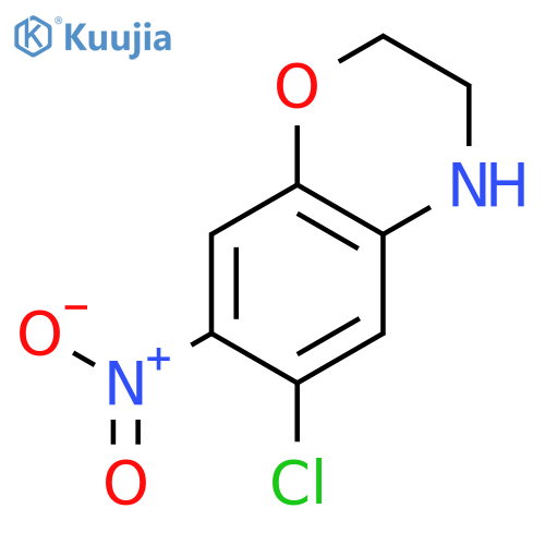 6-Chloro-7-nitro-3,4-dihydro-2H-1,4-benzoxazine structure