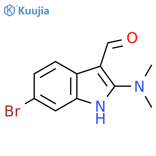 6-bromo-2-(dimethylamino)-1H-indole-3-carbaldehyde structure