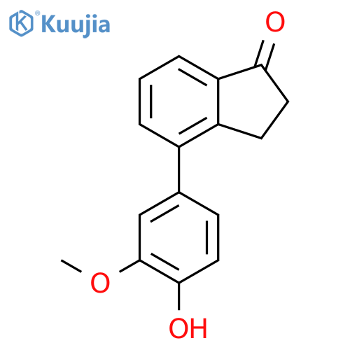 4-[4-hydroxy-3-methoxyphenyl]-indan-1-one structure