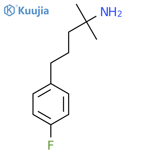 5-(4-fluorophenyl)-2-methylpentan-2-amine structure