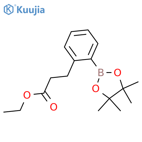 Ethyl 3-(2-(4,4,5,5-tetramethyl-1,3,2-dioxaborolan-2-yl)phenyl)propanoate structure