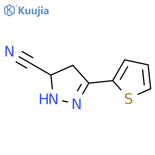 1H-Pyrazole-5-carbonitrile, 4,5-dihydro-3-(2-thienyl)- structure