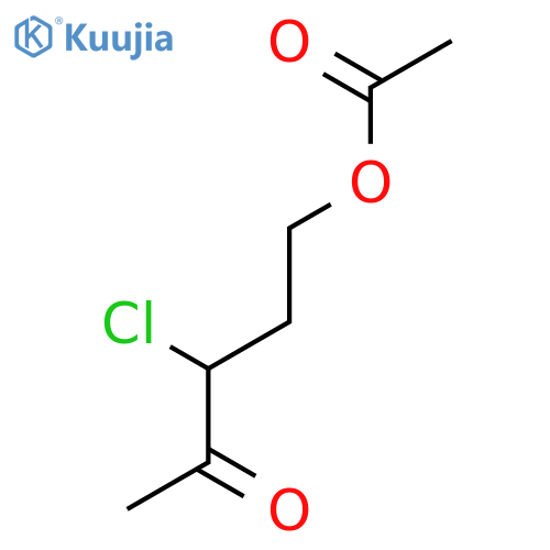 2-Pentanone, 5-(acetyloxy)-3-chloro-, (±)- structure