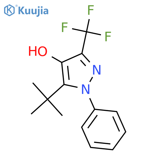 1H-Pyrazol-4-ol, 5-(1,1-dimethylethyl)-1-phenyl-3-(trifluoromethyl)- structure