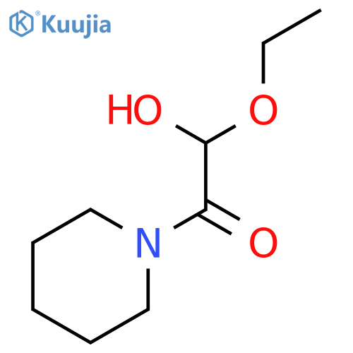 Piperidine, 1-(ethoxyhydroxyacetyl)- structure