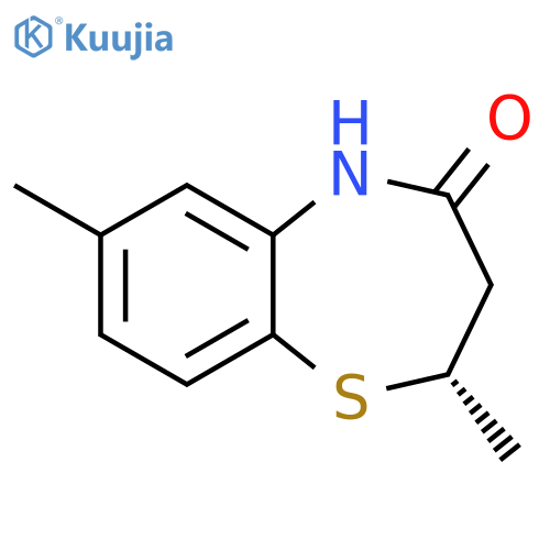 1,5-Benzothiazepin-4(5H)-one, 2,3-dihydro-2,7-dimethyl-, (S)- structure