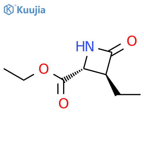 2-Azetidinecarboxylic acid, 3-ethyl-4-oxo-, ethyl ester, trans- structure