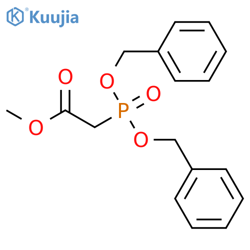Acetic acid, [bis(phenylmethoxy)phosphinyl]-, methyl ester structure